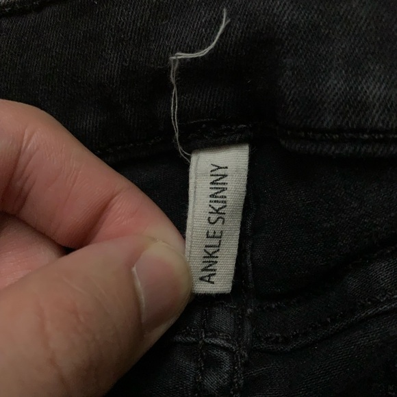 Rag & Bone Jeans Womens Size 26 Raw Hem Ankle Skinny Denim Stretch Black - Picture 6 of 6